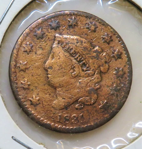 1831 U.S. Large Cent-Cleaned-VG Cover