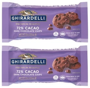 Ghirardelli 72 % Kakao Schokolade Backchips 10 Unzen (2 Beutel) Premium - Bild 1 von 1