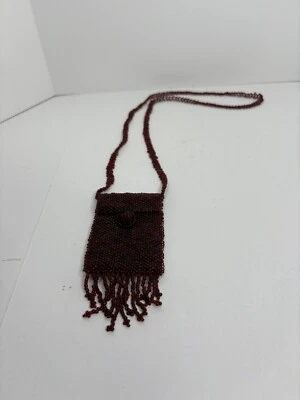 Victorian Red Beaded Antique Coin/ Medicine Purse - Image 1 of 4