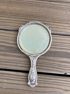 Specchio a mano antico sterling - Foto 1 di 3