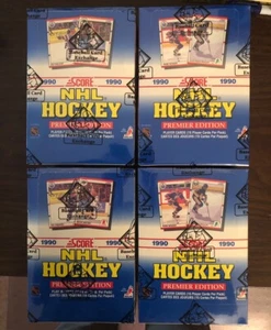 (ZWEI) 1990-91 SCORE HOCKEY ZWEISPRACHIGE BOXEN (BBCE - FASC) LINDROS! BRODEUR! JAGR! - Bild 1 von 2