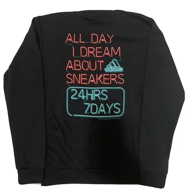 NEW MENS ADIDAS ORIGINALS ALL DAY I DREAM TREFOIL CREW SWEATSHIRT ~MEDIUM HH7104 - Image 1 of 2