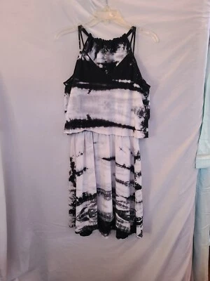 Marc New York платье галстук краситель размер S серый черный галстук краситель без рукавов - Изображение 1 из 4