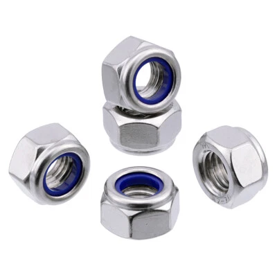 Sicherungsmuttern DIN 985 Edelstahl A2 V2A Stopmuttern M2 bis M30 selbstsichernd - Bild 1 von 2