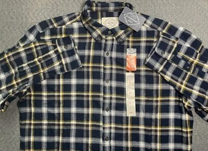 St John's Bay Men's XL Long Sleeve Lightweight Blue & Yellow Flannel - Picture 1 of 8