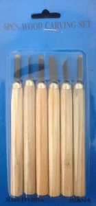 6pc Wood Carving Hand Chisels Set Woodcut Craft Knife Art Woodworking Tools#1861 - Picture 1 of 7