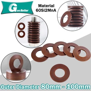 Belleville Compression Spring Gasket Heavy Duty Washer Disc Spring 80mm-100mm OD - Picture 1 of 19