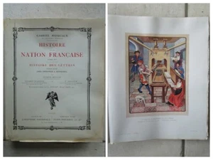 HANOTAUX : HISTOIRE DE LA NATION FRANCAISE, 1921. Chansons de geste, imprimerie. - Picture 1 of 24