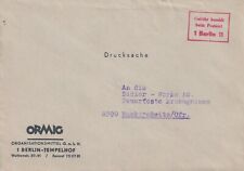 12099 Berlin Tempelhof Brief der Firma Ormig Gebühr bezahlt 1963 -  Marktredwitz