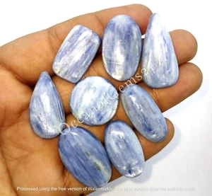 100 Carats Natural Blue Kyanite Stone, 3-4 Piece, Loose Cabochon Gemstone Lot - Picture 1 of 9