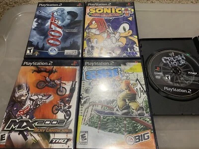 PS2 Game Bundle - James Bond, Sonic, SSX, MC 2002, Crush Hour - Image 1 of 4