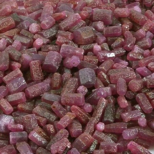 Lote áspero de piedras preciosas sueltas rubí rojo Mozambique mente tierra 100 % natural 500,00 quilates Foto 1 de 4