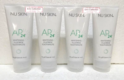 Nu Skin Nuskin AP 24 美白氟化物牙膏 4 盎司 110 克 (4 管) 全新 — 第 1/3 张图片