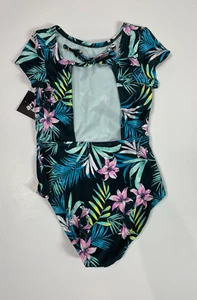 NEW Art Class Girls Tropical One Piece Short Sleeve Swimsuit Size Small 6/6X - Picture 1 of 3