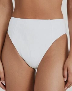 $110 Vitamin A Womens White Sienna High Waist Bottom Swimwear Size M/8 - Picture 1 of 3