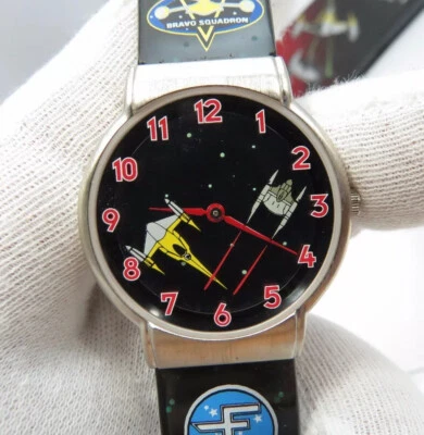 Star Wars Episodio 1, Bravo Squadrin Discos Giratorios "Raro Reloj Hombre/Niño Nuevo en Caja R16-12 Foto 1 de 4