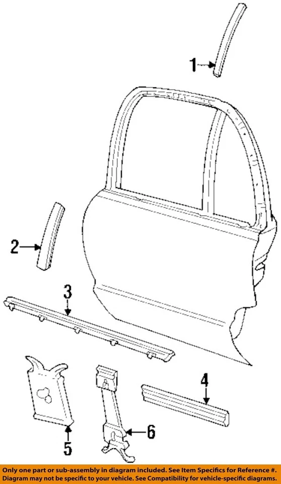 GM OEM 92-96 LeSabre Front Door Exterior Trim-Body Side Mldg Retainer 25552856 Foto 1 de 1