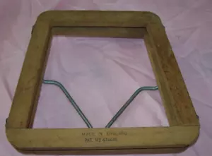 Antike Vintage alte Tennisschlägerpresse aus Holz Made in England - Bild 1 von 2