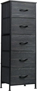 5-Drawer Tall Fabric Dresser Bedroom, Storage Dresser Organizer with Fabric Bins - Picture 1 of 12