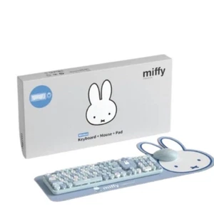 Miffy Wireless Keyboard And Mousepad Set Cute Ergonomic Keyboard Portable Mouse - Picture 1 of 3