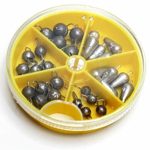 Set 30 pezzi piombo forato e cheburashka diversi pesi 1 - 3 g testa di piombo jig - Foto 1 di 2