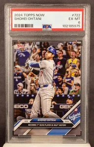 Shohei Ohtani 2024 Topps Now #722 PSA 6 – Iconic 50/50 Milestone Card EX-MT - Picture 1 of 2