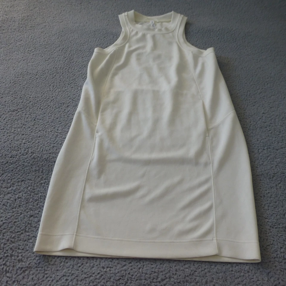 Vestido Lululemon Back In Action para mujer 6 bolsillos elásticos sin mangas crema Foto 1 de 4
