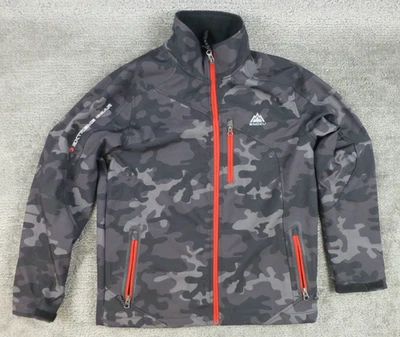 Snozu Extreme Gear Jacket Color Black Grey Camo SZ 14/16 Youth Full Zip Tech - Image 1 of 4