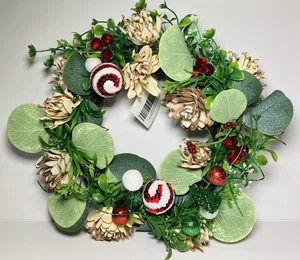 "Guirnalda de Navidad de madera Sola 12"" nueva" - Imagen 1 de 6