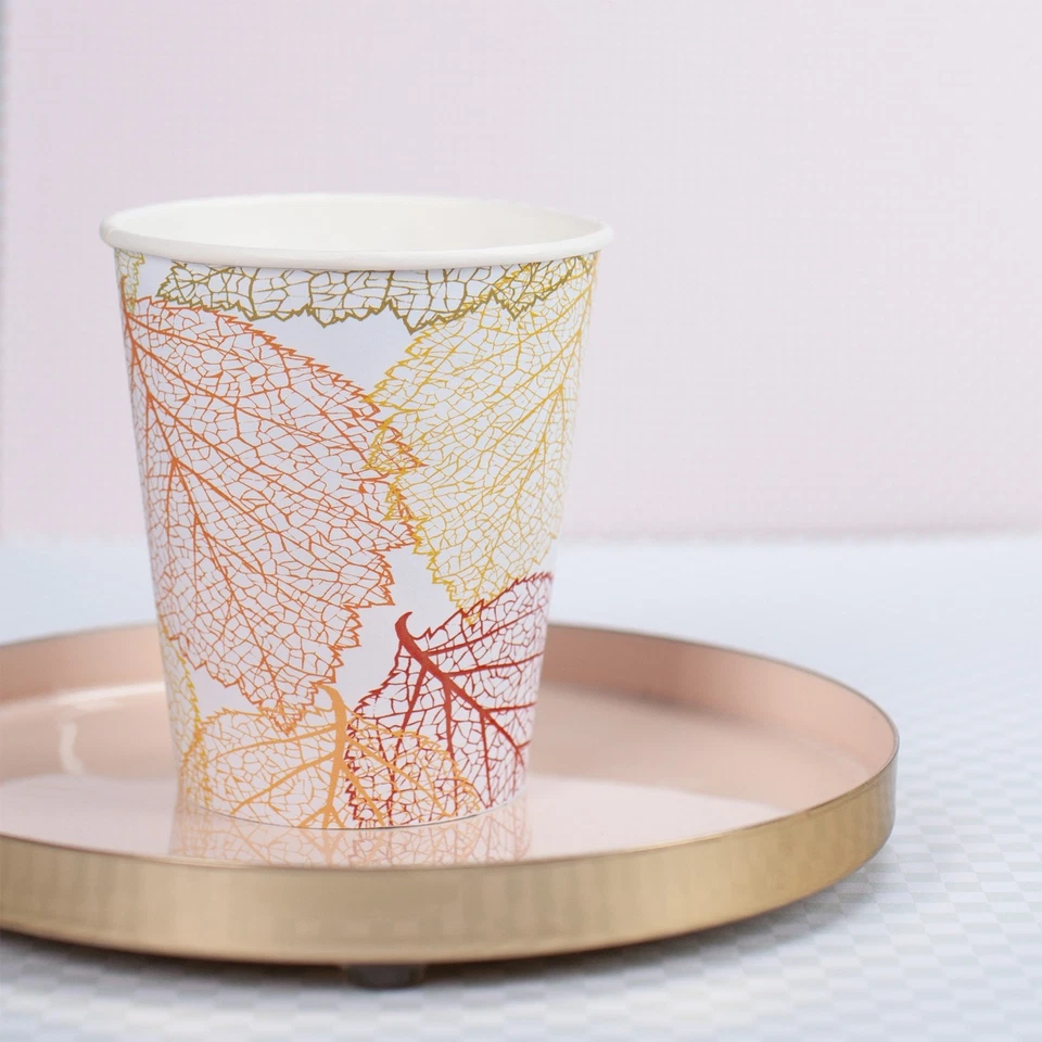 WELLSAMED GMBH wellsacup Mundspülbecher aus Papier Pappbecher, Einweg, Herbst 1000 Stück