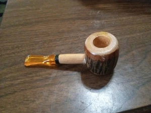 Handmade Wooden Pipe Smaller Size Unused Perfect Condition Unique Very Rare USA - Picture 1 of 12
