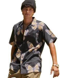 RSQ Man's SS Butterfly Shirt Medum EUC - Bild 1 von 5