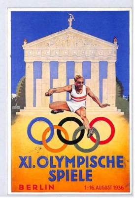 GERMANY Postcard 1936 OLYMPIC GAMES Berlin {samwells-covers}YV417 - Image 1 of 4