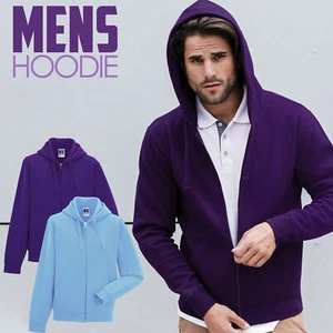 Mens Zip Up Hoodie Zipped Sweatshirt Zip Jumper Activewear Sport Hoodie Hood Top - Picture 1 of 10