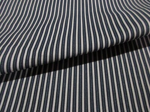 Marineblau und weiß Nadelstreifen Quilter Vitrine Baumwolle Stoff BTY - Bild 1 von 5