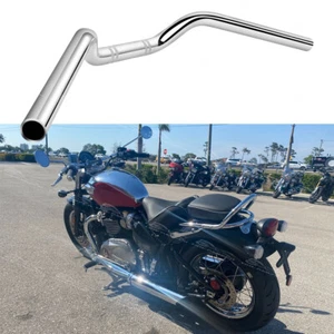 Motorcycle 1" 25mm Handlebar Tracker Drag Bar For Triumph Bonneville Speedmaster - Picture 1 of 9