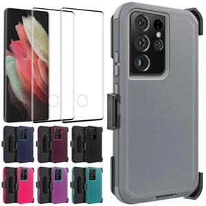 Funda protectora ultra resistente con clip para cinturón de vidrio templado para Samsung Galaxy S21 FE S21+ - Imagen 1 de 54