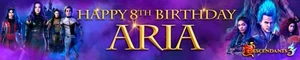 2 x Descendants Personalised Birthday Banners - Picture 1 of 1