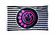 Blink 182 Smiley Pink Stripe Usa Limited Edition Flag Banner Sealed 2015