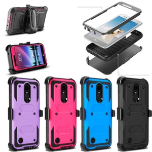For LG K20 Plus / K10 2017/LV5 Hybrid Hard Armor Case Shockproof Kickstand Cover - Picture 1 of 11