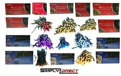 Clear or Multi Coloured Bulb Christmas Fairy Tree Lights Xmas Party Decoration - Image 1 of 4