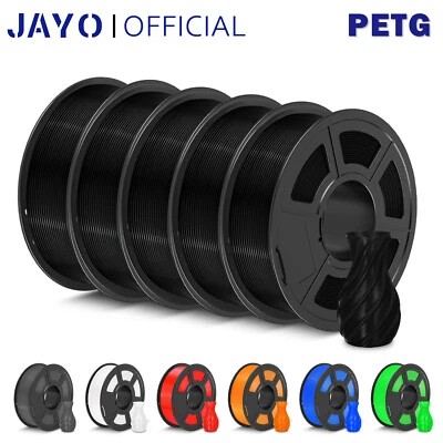 JAYO 5 rollos 1,1KG PETG 1,75mm impresora 3D filamento alta estabilidad paquete de vacío