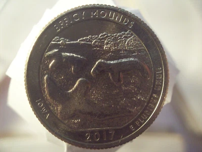 2017 D Improperly Annealed Planchet Error BU Efficy Mounds Quarter Black Beauty - Image 1 of 4