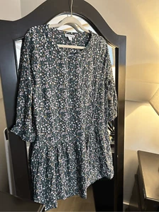 NEW Amazon Essentials Ruffle Mini Dress A-Line Sun Dress L - Picture 1 of 4