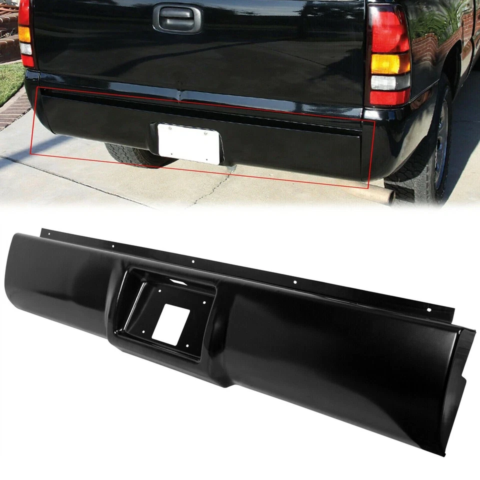Rolo de para-choque de aço preto para 88-98 Chevrolet Silverado Sierra C1500 2500 3500 - Imagem 1 de 4
