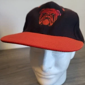 Sombrero de cerveza vintage rojo perro Snapback KC gorra mezcla de lana negra - Imagen 1 de 9