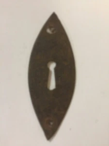 Early Hand-forged Iron Keyhole Door Escutcheon ~ HW53 - Picture 1 of 1