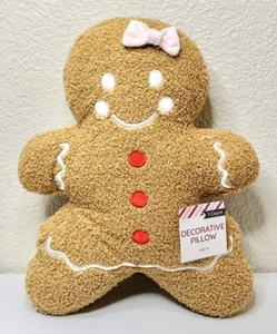 Target Bullseye Weihnachten Lebkuchen Mädchen Plüsch Überwurf Deko Kissen - Bild 1 von 2