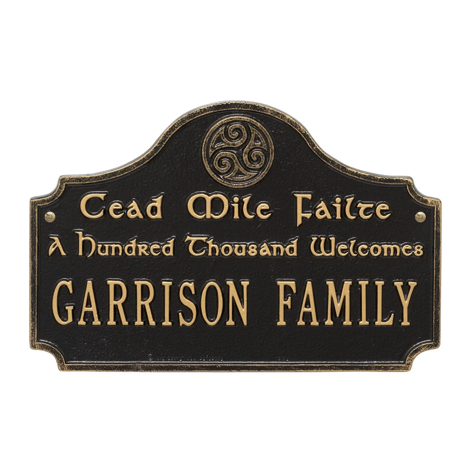 Placa de bienvenida personalizada Cead Mile Failte Foto 1 de 1