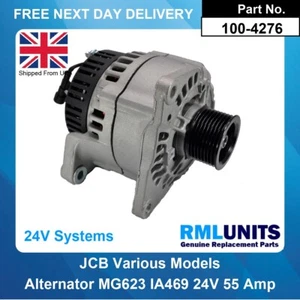 Alternador Para MOTORES JCB JCB444 4-cyl 4.4 MG623 IA469 24V 55 Amp - Imagen 1 de 5